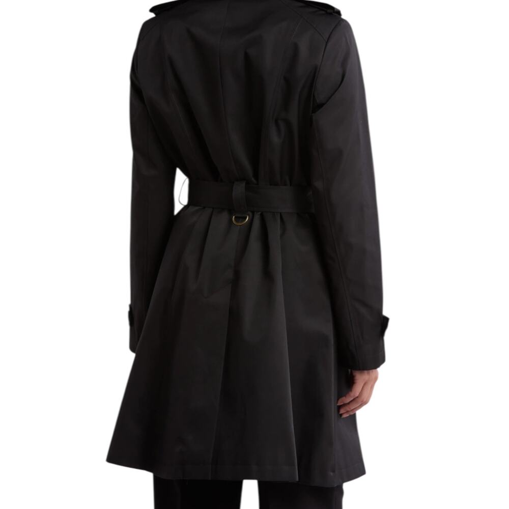 Lauren Ralph Lauren NWT Black Women’s Belted Waterproof Trench-Medium - Picture 4 of 16